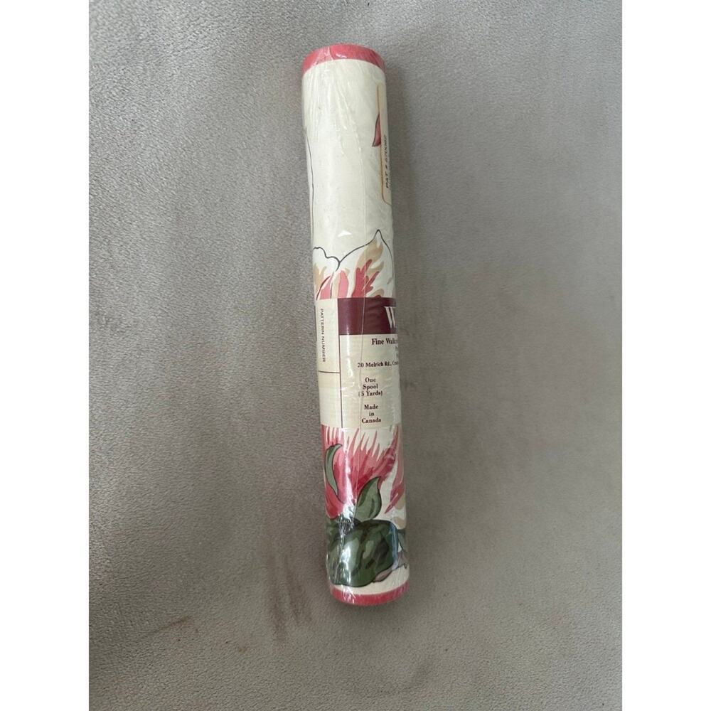 Waverly Floral Cottagecore Wallpaper Border Roses Tulips 5 Yards